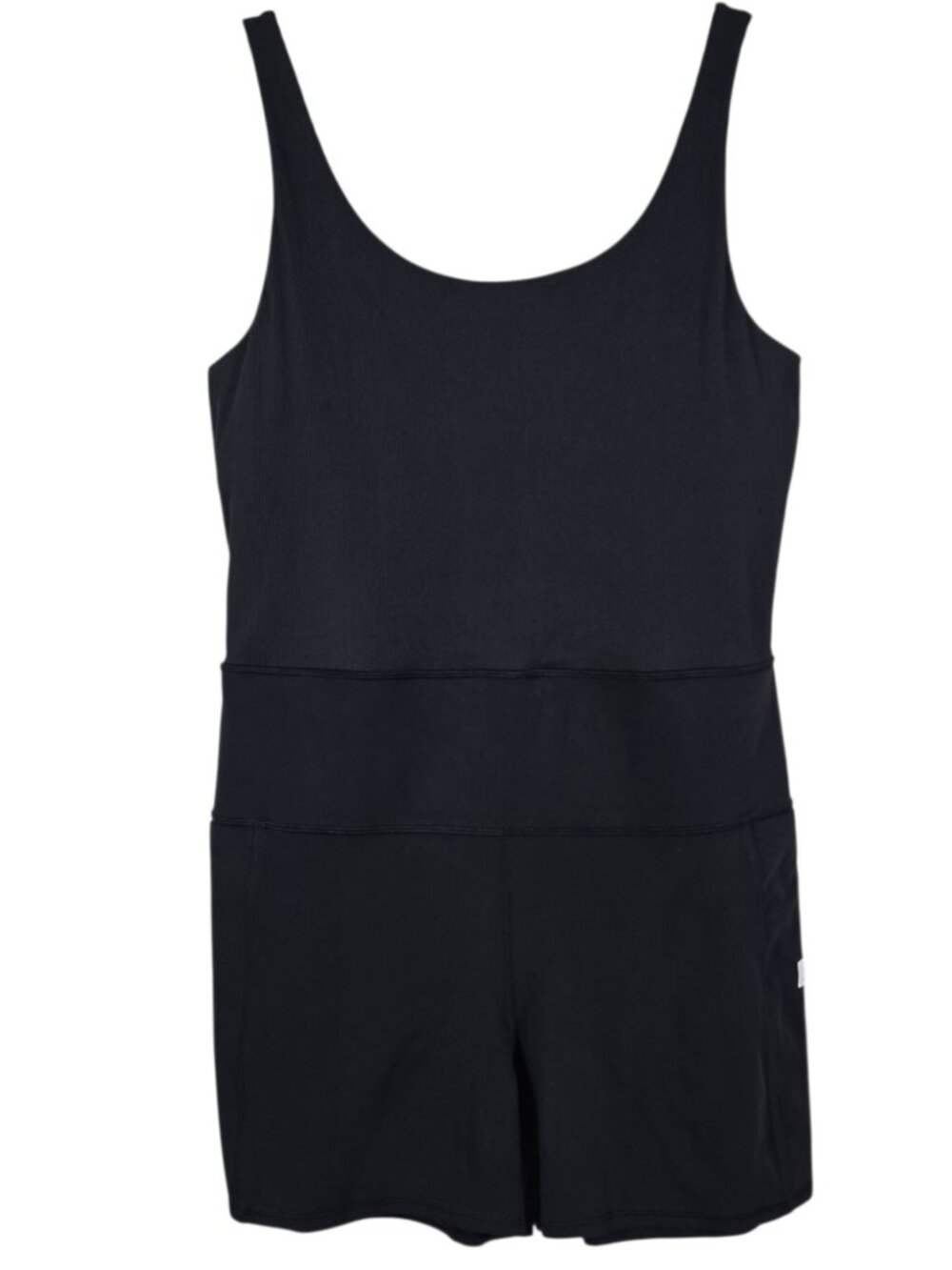 Vuori Womens Black Studio Romper Ribbed XL Pockets Athleisure